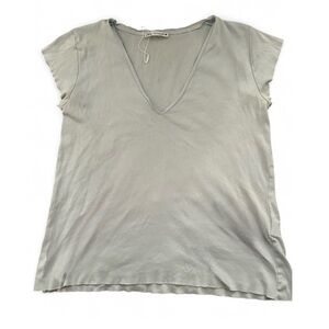 ZARA Soft V-Neck Short Sleeve Top - Size M